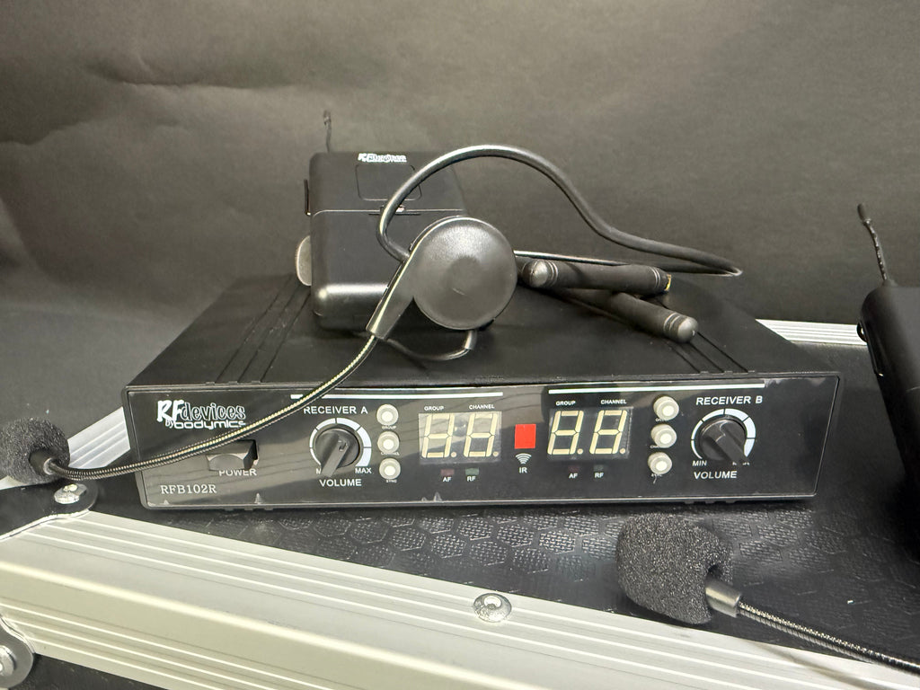 Creative Audio 2 Channel Wireless Microphone System w/ Cardoid Headsets
