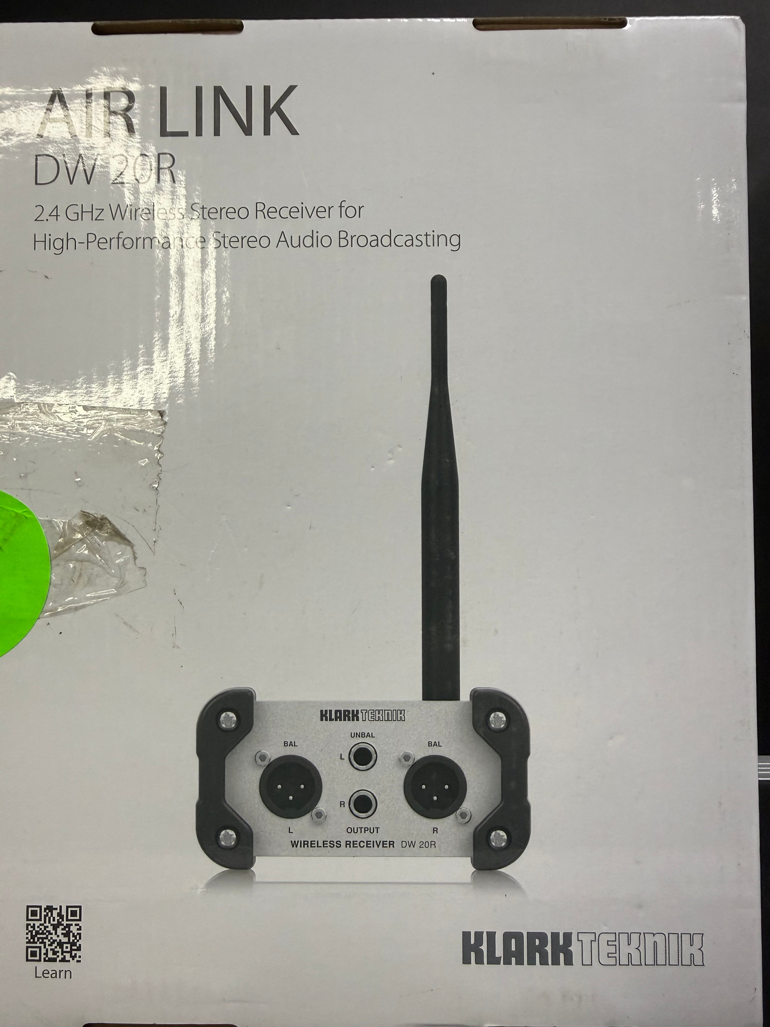 Klark Teknik AIR LINK DW 20R Stereo 2.4 GHz Wireless Receiver