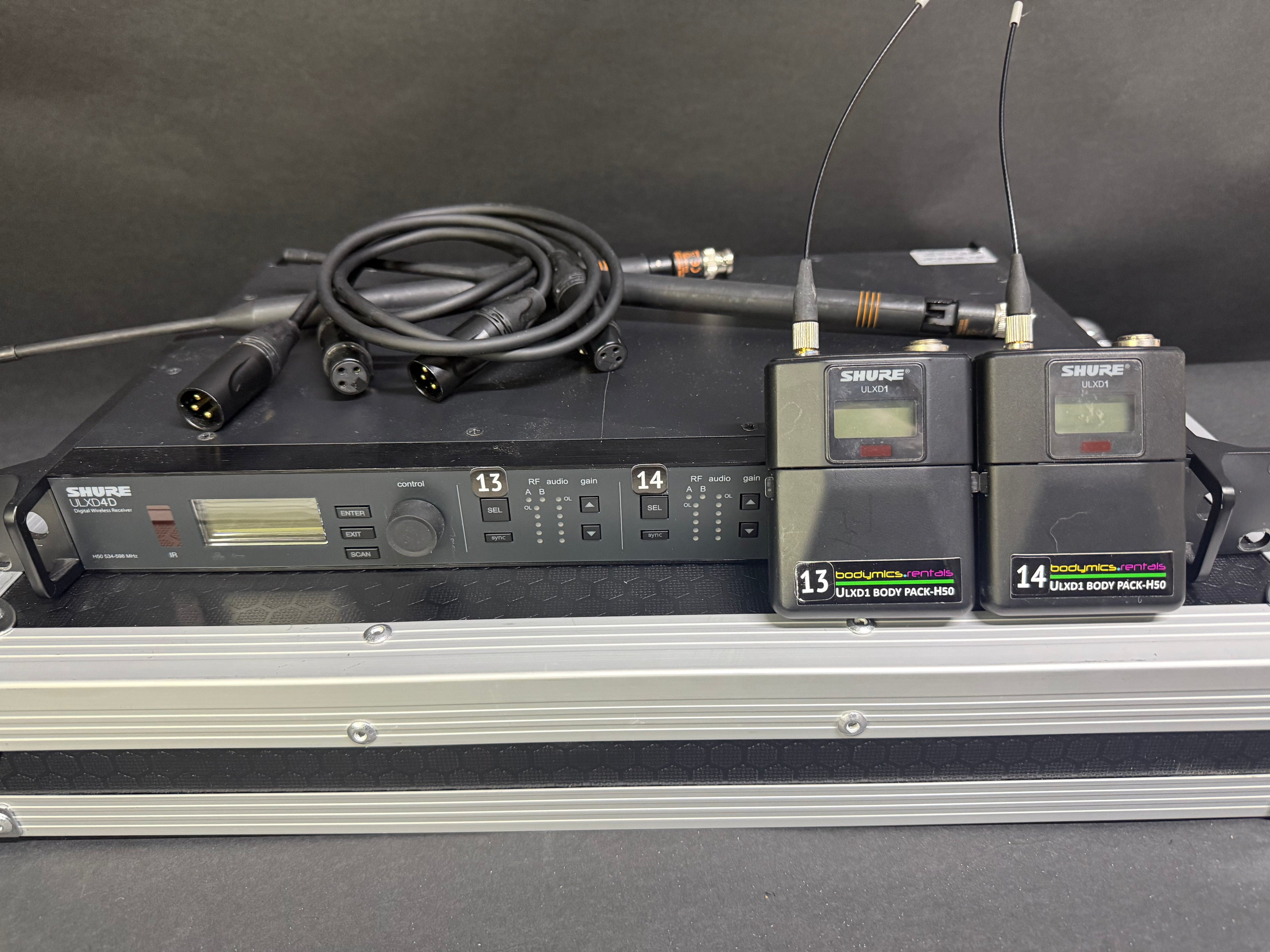 Shure ULXD4D Dual Receiver (w/ transmitters)
