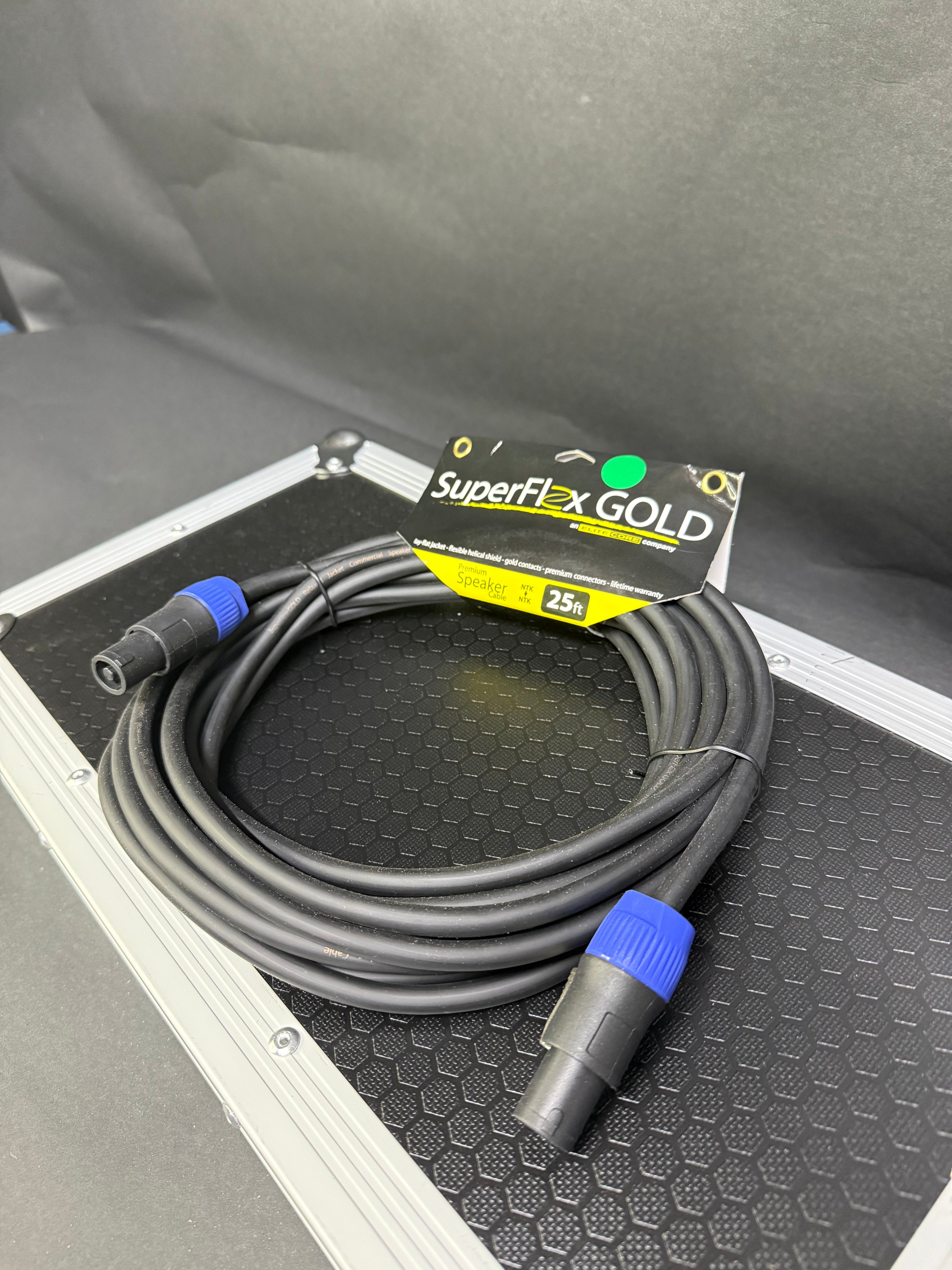 SuperFlex GOLD Premium Speaker Cable 25' ft NTK/Speakon