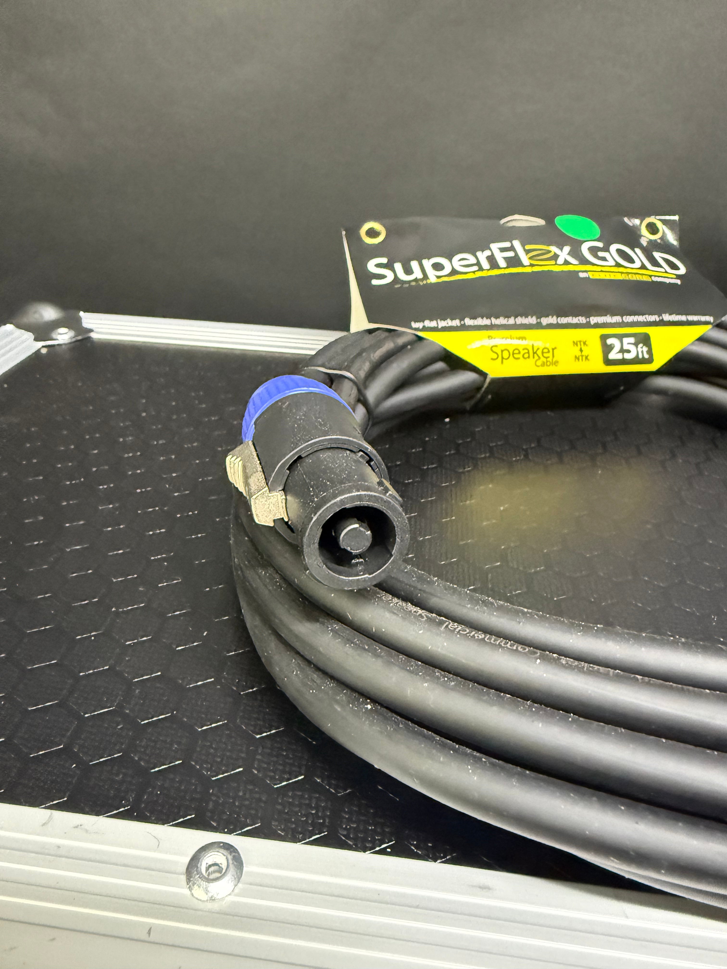 SuperFlex GOLD Premium Speaker Cable 25' ft NTK/Speakon