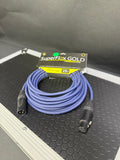 SuperFlex GOLD XLR Mic Cable - 25' - Navy Blue