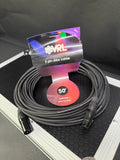 Elite Core's VRL Shielded 3-Pin DMX Cable - 50' - Black