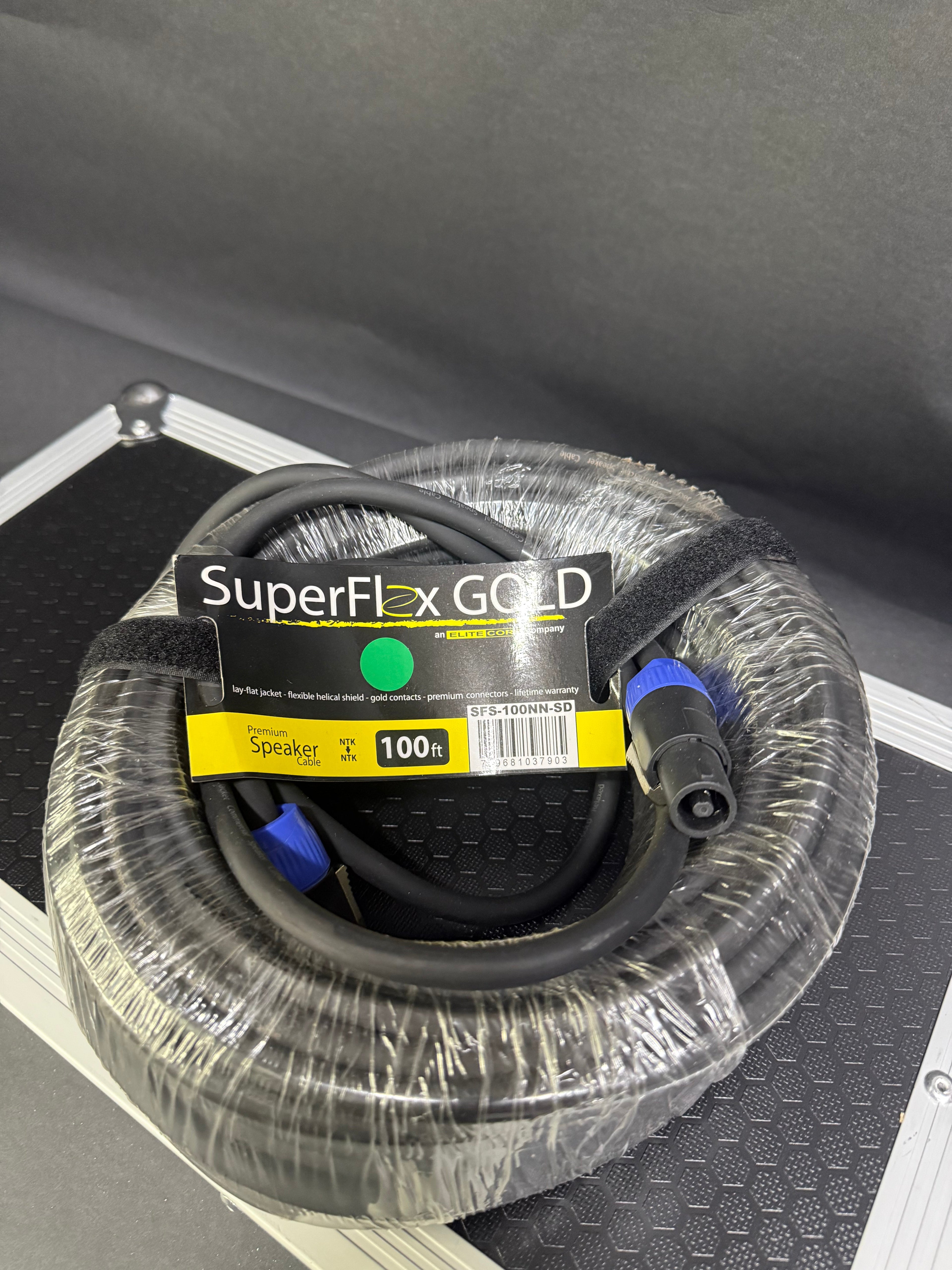 SuperFlex GOLD Premium Speaker Cable 100' ft NTK/Speakon