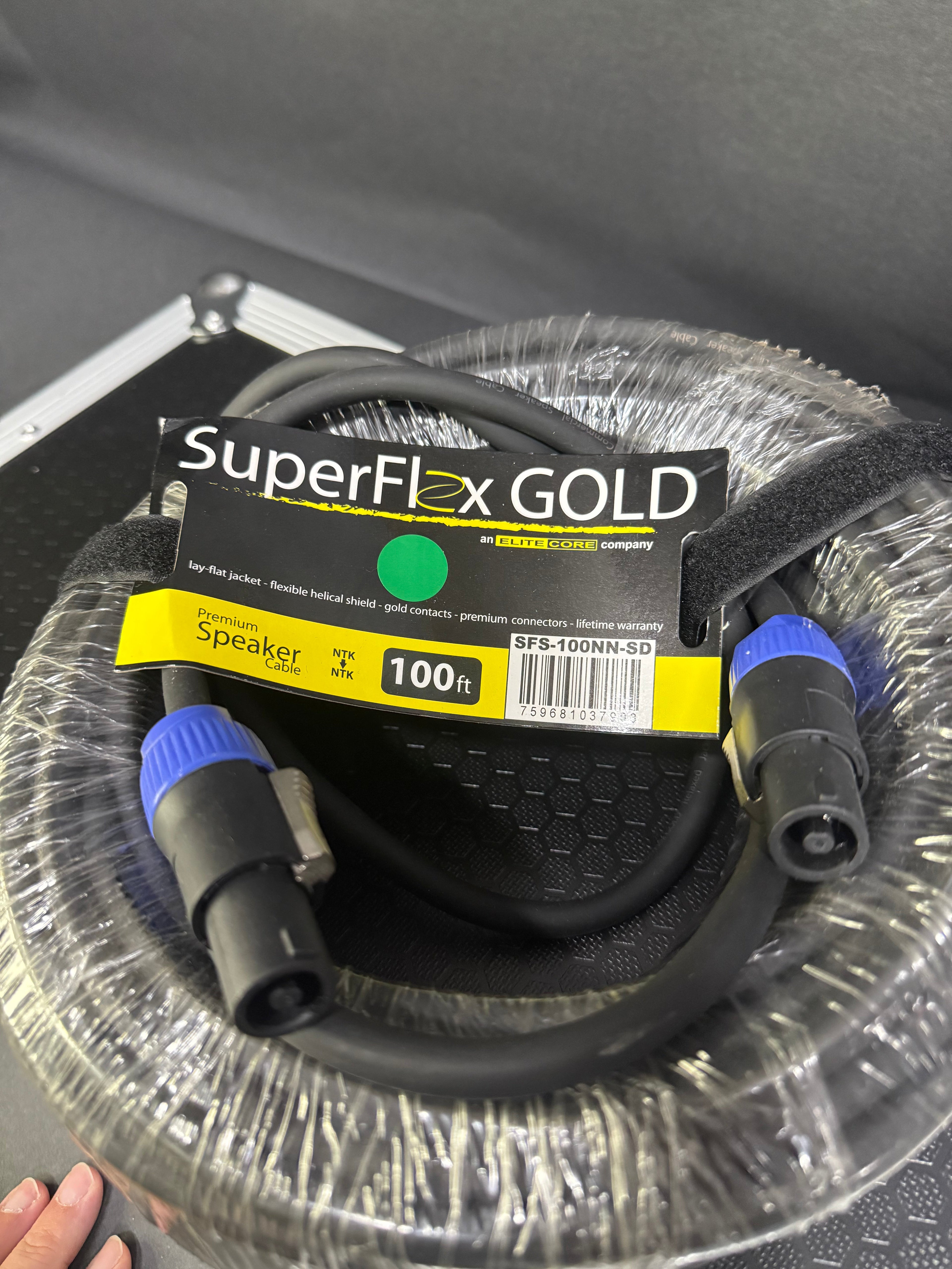SuperFlex GOLD Premium Speaker Cable 100' ft NTK/Speakon