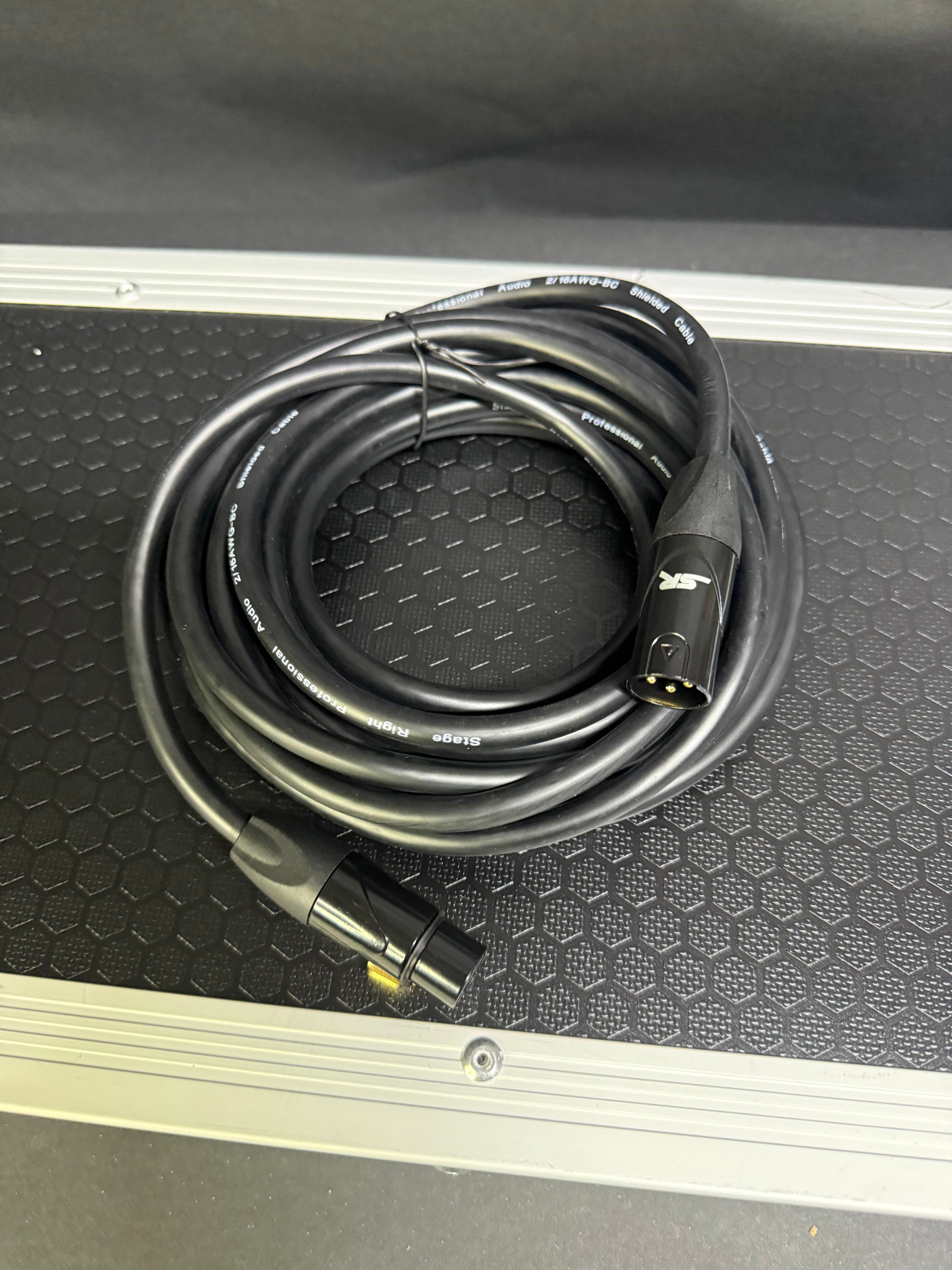 Stage Right XLR Microphone Cable - 25' - Black
