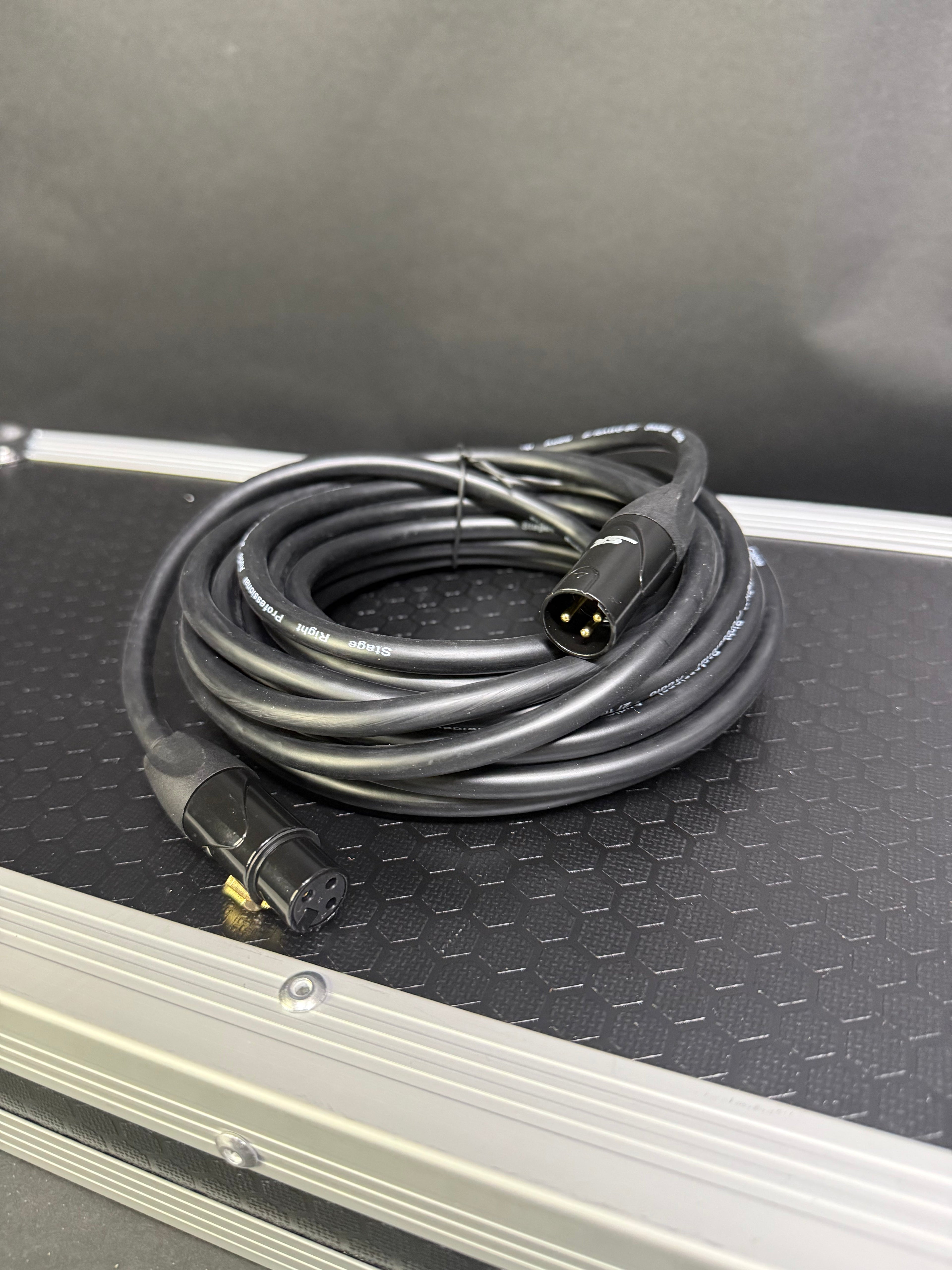 Stage Right XLR Microphone Cable - 25' - Black