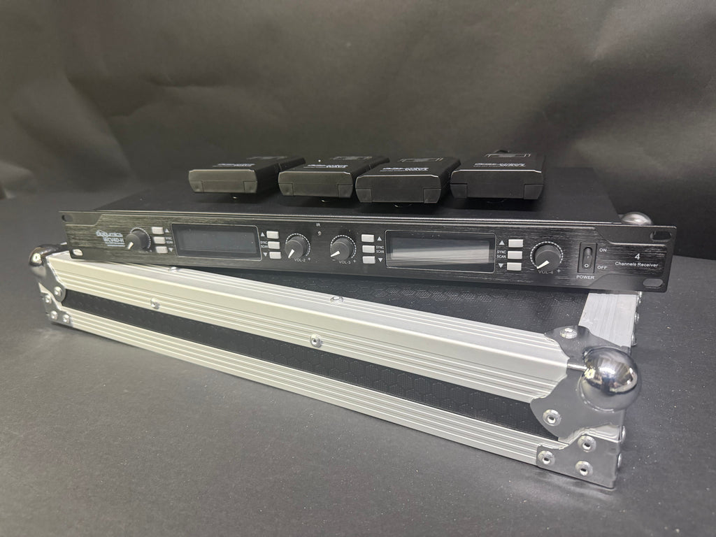 Creative Audio WCV4D-H | 4 Channel Wireless Microphone System - plastic transmitters