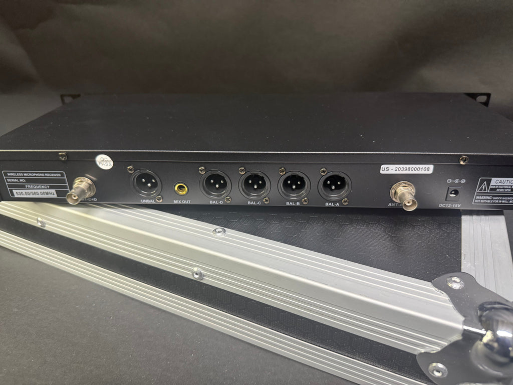 Creative Audio WCV4D-H | 4 Channel Wireless Microphone System - plastic transmitters