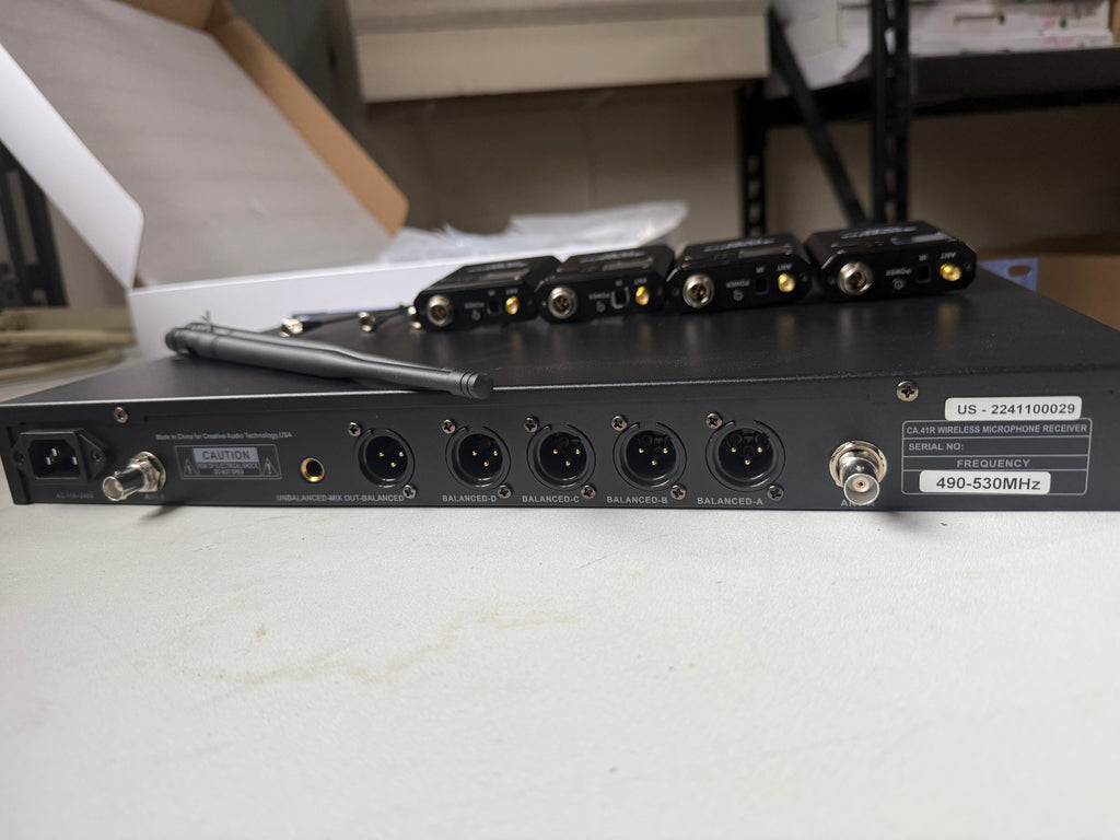 Creative Audio (D) CA.41 - 4 ch Wireless Microphone System- metal transmitters